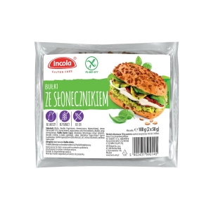 BUŁKI ZE SŁONECZNIKIEM BEZGLUTENOWE (2 szt.) 100 g – INCOLA