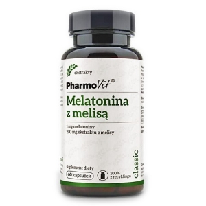 MELATONINA Z MELISĄ BEZGLUTENOWE 60 KAPSUŁEK – PHARMOVIT (CLASSIC)