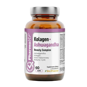 KOLAGEN + ASHWAGANDHA BEAUTY COMPLEX BEZGLUTENOWE 60 KAPSUŁEK – PHARMOVIT (CLEAN LABEL)