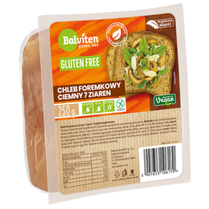 CHLEB FOREMKOWY CIEMNY 7 ZIAREN KROJONY BEZGLUTENOWY 250 g – BALVITEN