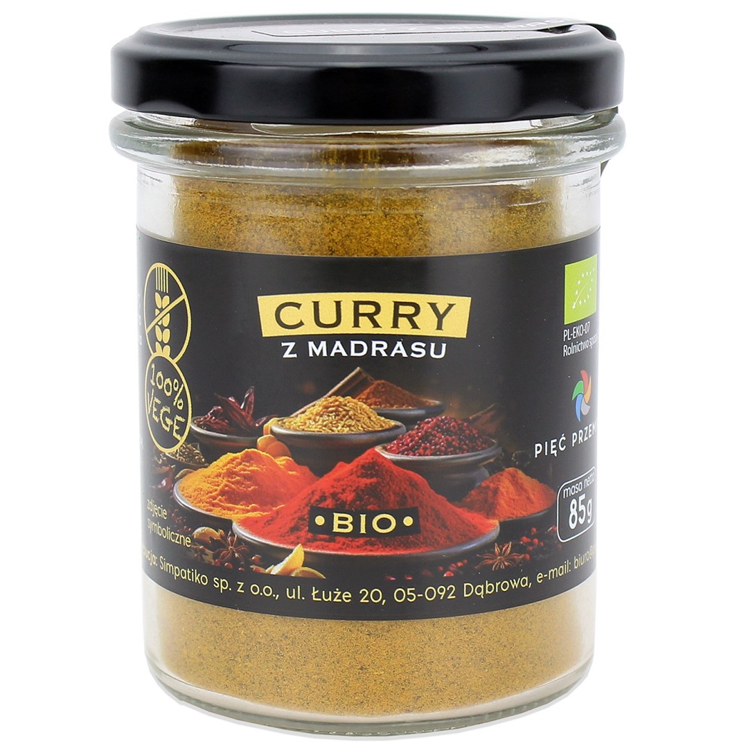 CURRY Z MADRASU BEZGLUTENOWE BIO 85 g - PIĘĆ PRZEMIAN - obrazek 2