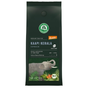 KAWA ZIARNISTA ARABICA/ROBUSTA KAAPI KERALA ESPRESSO DEMETER BIO 250 g – LEBENSBAUM