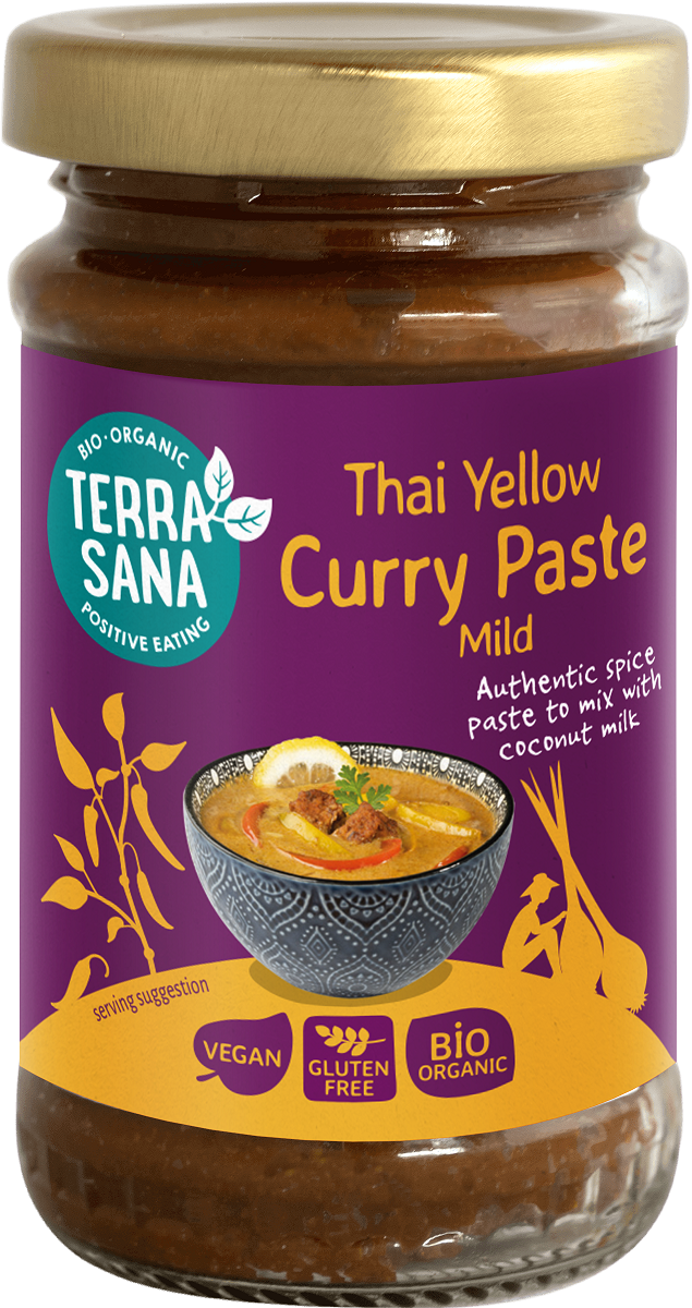 PASTA TAJSKA ŻÓŁTE CURRY BEZGLUTENOWA BIO 120 g - TERRASANA - obrazek 2