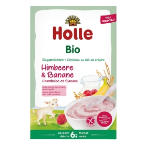 KASZKA RYŻOWA MLECZNA MALINOWO – BANANOWA BEZ DODATKU CUKRÓW BEZGLUTENOWA OD 6 MIESIĄCA BIO 200 g – HOLLE