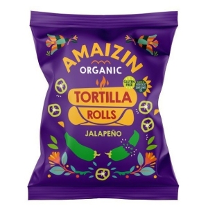 CHIPSY TORTILLA KUKURYDZIANE O SMAKU JALAPENO BEZGLUTENOWE BIO 100 g – AMAIZIN