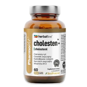KAPSUŁKI NA PRAWIDŁOWY POZIOM CHOLESTEROLU (CHOLESTEN+) BEZGLUTENOWE 60 szt. – PHARMOVIT (HERBALLINE)