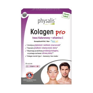 KOLAGEN RYBI + KWAS HIALURONOWY + WITAMINA C 30 SASZETEK – PHYSALIS