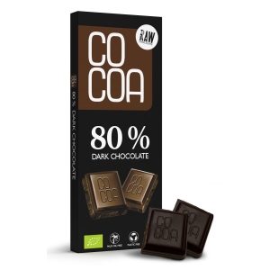 CZEKOLADA CIEMNA 80 % BIO 40 g – COCOA