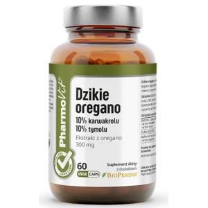 DZIKIE OREGANO EKSTRAKT (300 mg) BEZGLUTENOWY 60 KAPSUŁEK – PHARMOVIT (CLEAN LABEL)