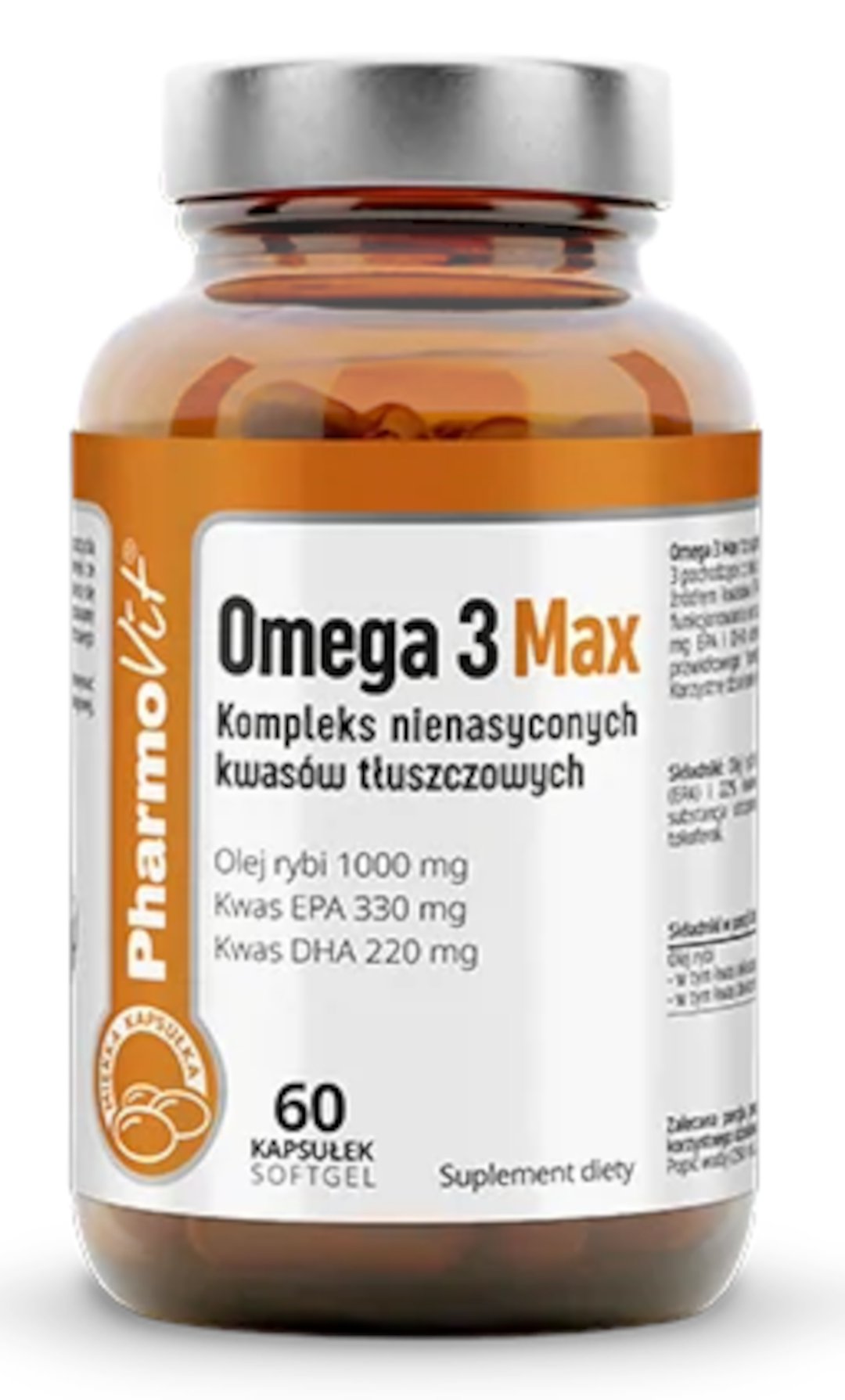 OMEGA-3 MAX BEZGLUTENOWE 60 KAPSUŁEK - PHARMOVIT (CLEAN LABEL) - obrazek 2