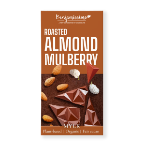 CZEKOLADA MIGDAŁY – MORWA BEZGLUTENOWA BIO 60 g – BENJAMISSIMO