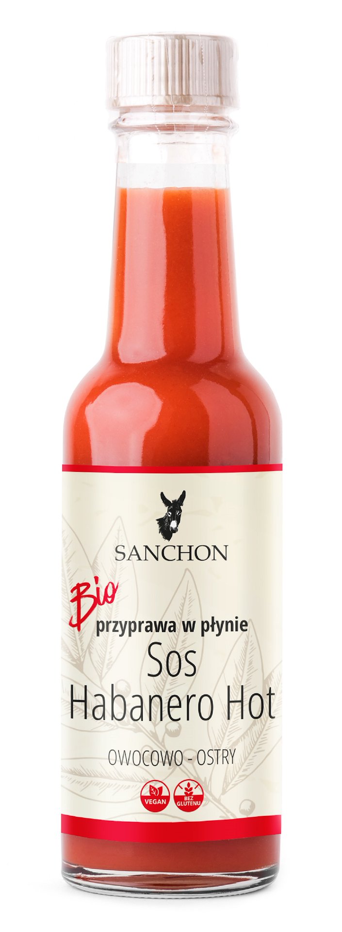 PRZYPRAWA WEGAŃSKA W PŁYNIE HABANERO HOT BEZGLUTENOWA BIO 140 ml - SANCHON - obrazek 2