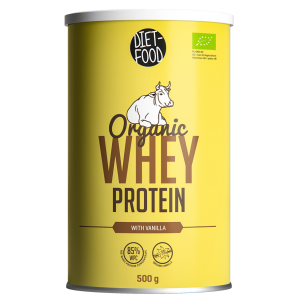 BIAŁKO SERWATKOWE O SMAKU WANILIOWYM (KONCENTRAT WPC 85) BIO 500 g – DIET-FOOD