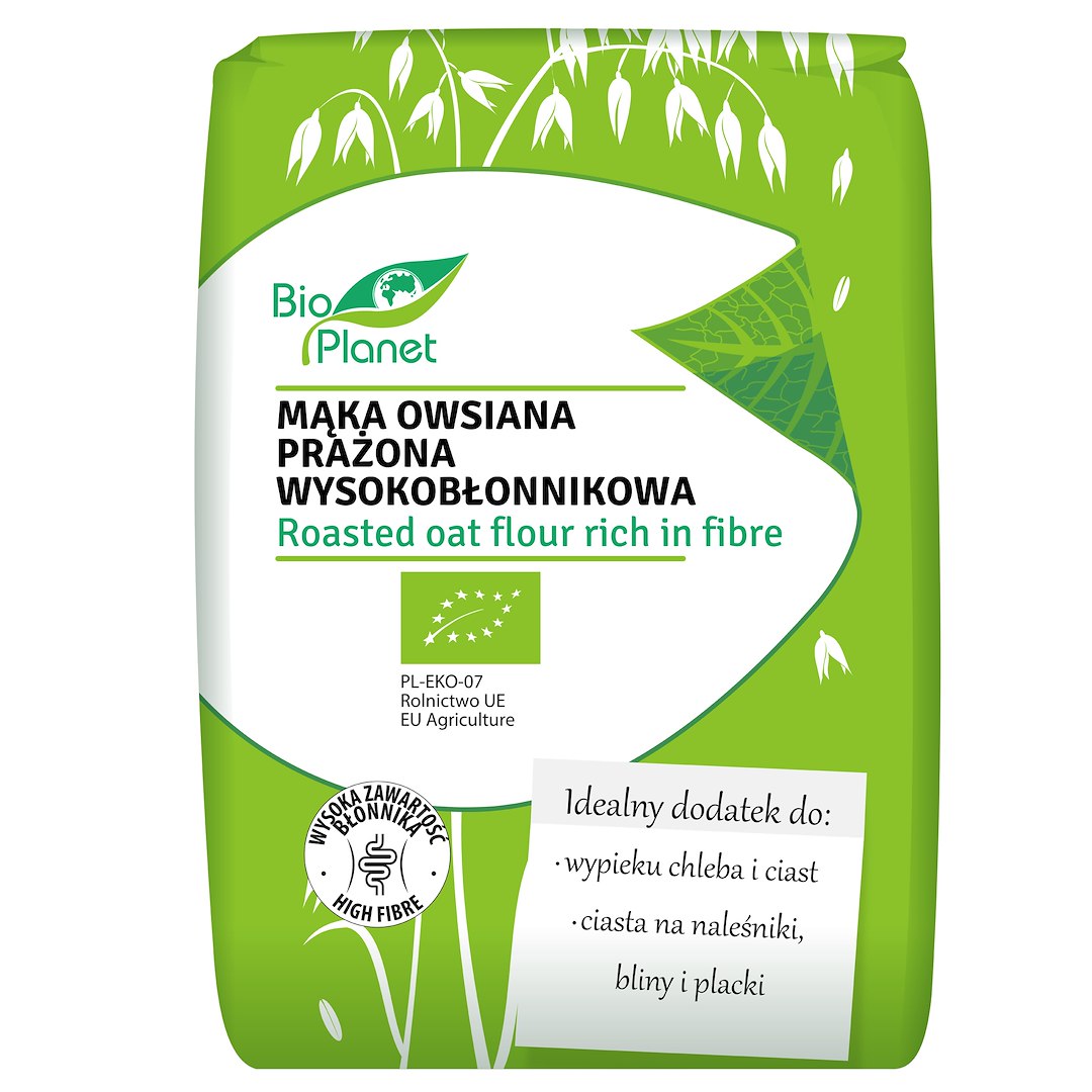 MĄKA OWSIANA PRAŻONA WYSOKOBŁONNIKOWA BIO 300 g - BIO PLANET - obrazek 2