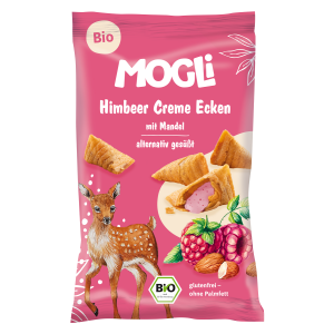 ROŻKI Z KREMEM MIGDAŁOWO – MALINOWYM BEZGLUTENOWE BIO 30 g – MOGLI