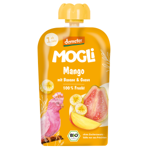 MUS BANAN – GUAWA – MANGO BEZ DODATKU CUKRÓW OD 1 ROKU DEMETER BIO 100 g – MOGLI