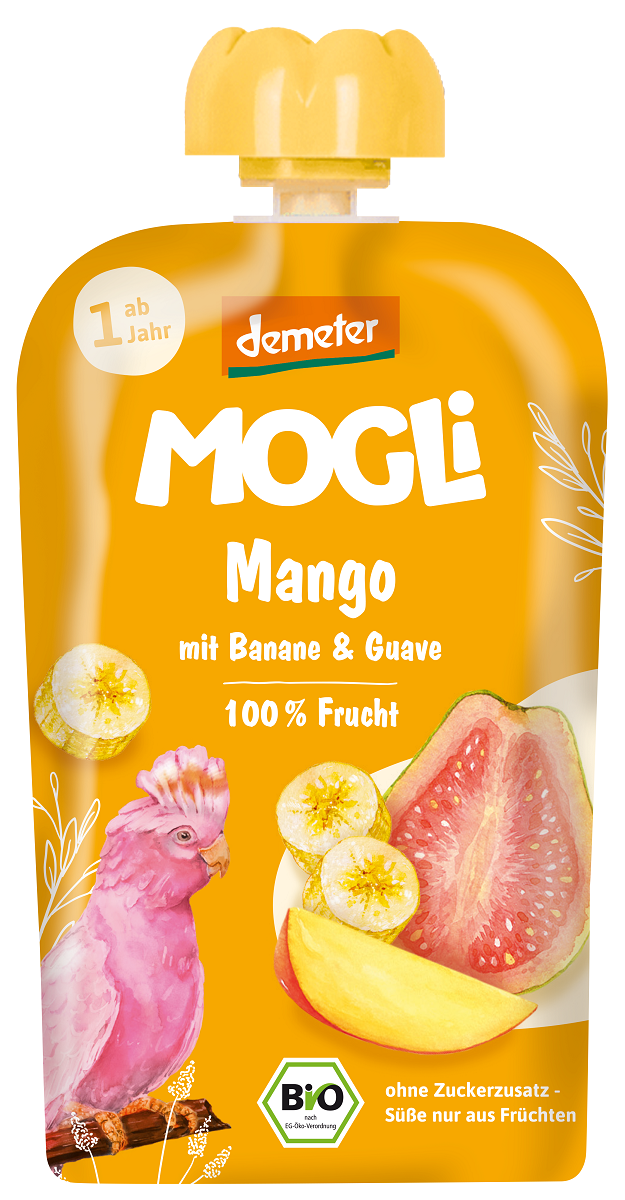 MUS BANAN - GUAWA - MANGO BEZ DODATKU CUKRÓW OD 1 ROKU DEMETER BIO 100 g - MOGLI - obrazek 2