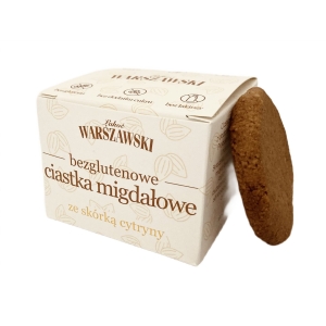 CIASTKA MIGDAŁOWE ZE SKÓRKĄ CYTRYNY BEZ DODATKU CUKRÓW BEZGLUTENOWE 150 g – WARSZAWSKI