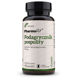 PODAGRYCZNIK POSPOLITY EKSTRAKT (450 mg) BEZGLUTENOWY 90 KAPSUŁEK – PHARMOVIT (CLASSIC)