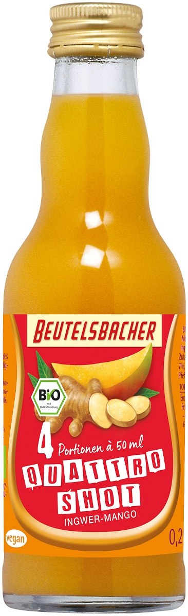 SHOT NA ODPORNOŚĆ MANGO - IMBIR - KURKUMA BIO 200 ml - BEUTELSBACHER - obrazek 2