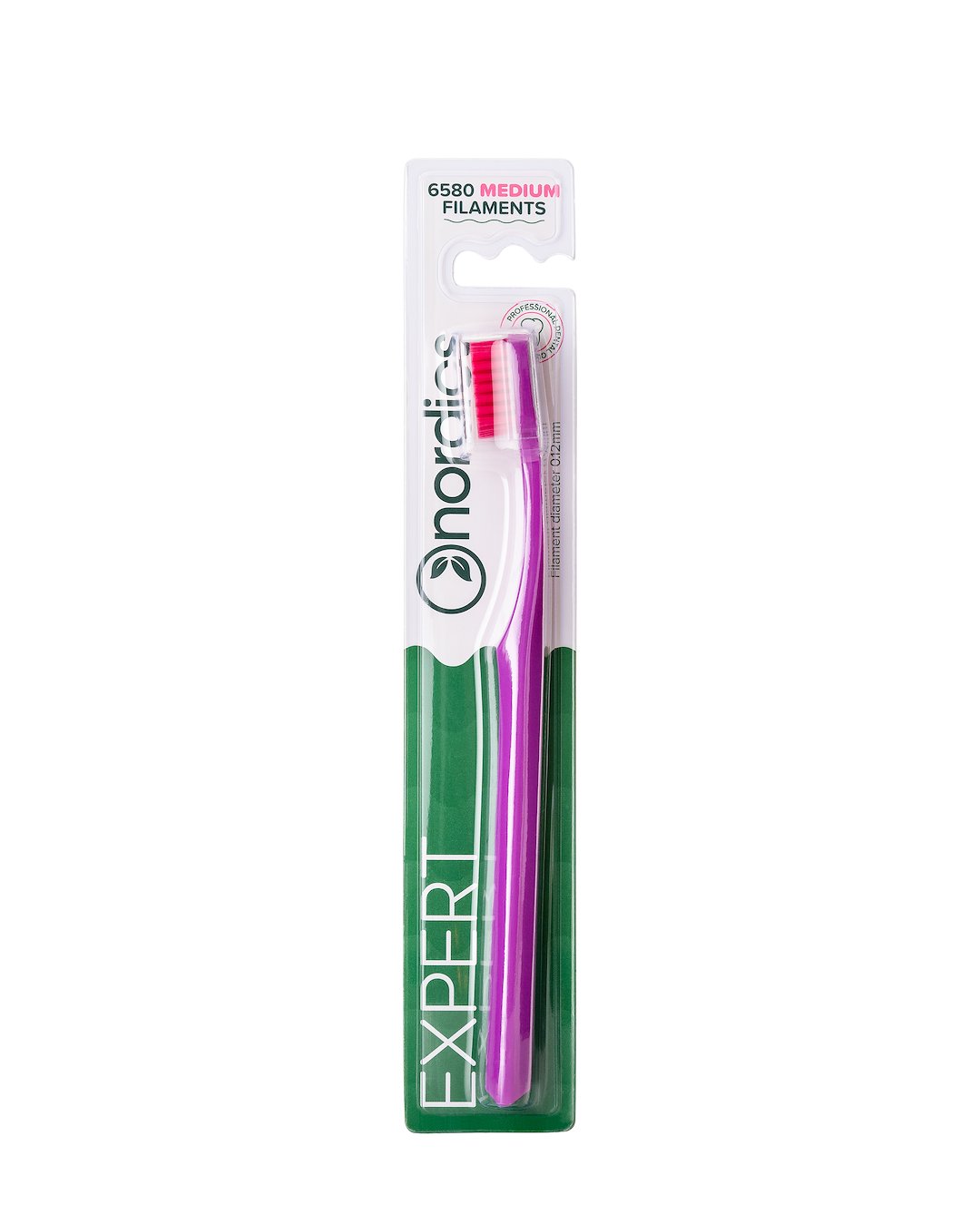 SZCZOTECZKA DO ZĘBÓW EXPERT CURVE 6580 ŚREDNIO TWARDA FIOLETOWA - NORDICS - obrazek 2