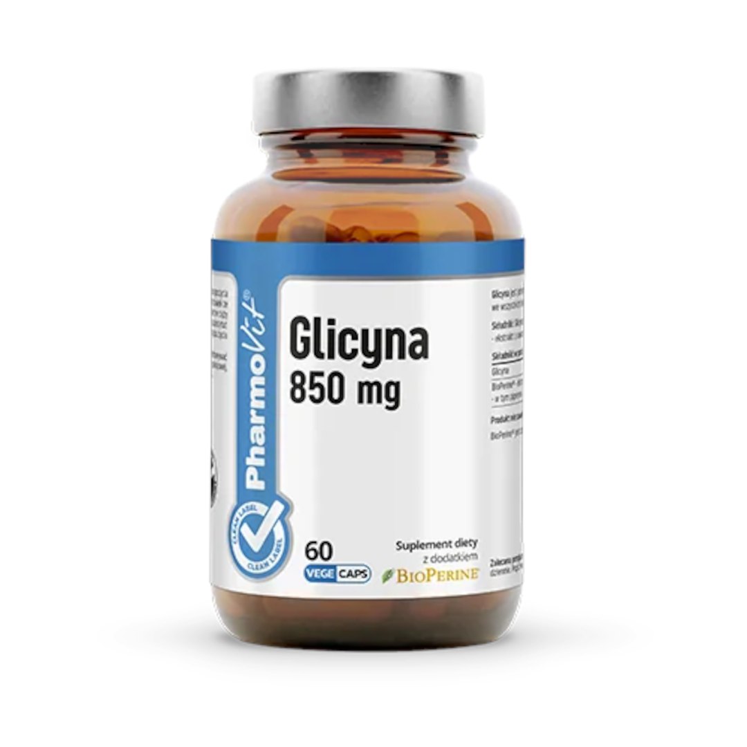 GLICYNA (850 mg) BEZGLUTENOWA 60 KAPSUŁEK - PHARMOVIT (CLEAN LABEL) - obrazek 2