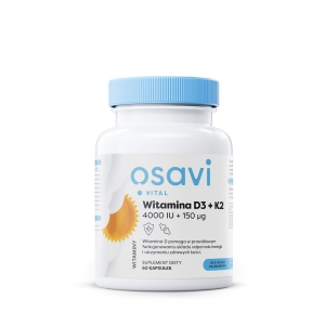 WITAMINA K2 + D3 BEZGLUTENOWA 60 KAPSUŁEK – OSAVI