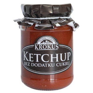 KETCHUP BEZ DODATKU CUKRÓW BEZGLUTENOWY 180 g – KROKUS