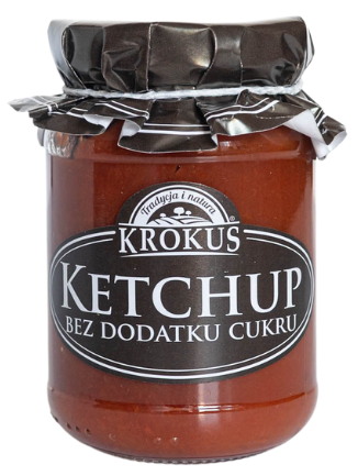 KETCHUP BEZ DODATKU CUKRÓW BEZGLUTENOWY 180 g - KROKUS - obrazek 2