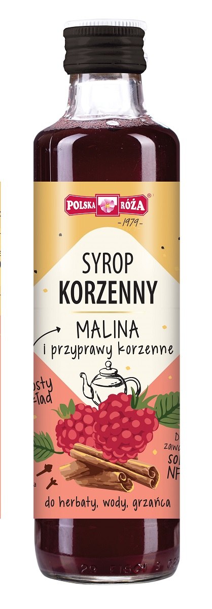 SYROP KORZENNY Z MALINAMI 250 ml - POLSKA RÓŻA - obrazek 2