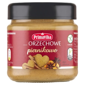 PASTA ORZECHOWA PIERNIKOWA BEZGLUTENOWA 185 g – PRIMAVIKA