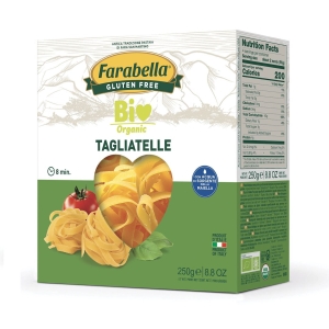 MAKARON (KUKURYDZIANO – RYŻOWY) TAGLIATELLE BEZGLUTENOWY BIO 250 g – FARABELLA