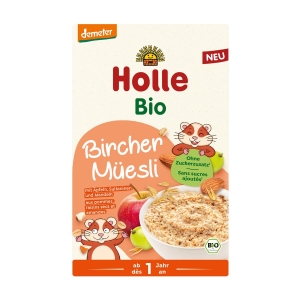 MUSLI BIRCHERA Z JABŁKIEM, RODZYNKAMI I MIGDAŁAMI BEZ DODATKU CUKRÓW OD 1 ROKU DEMETER BIO 200 g – HOLLE