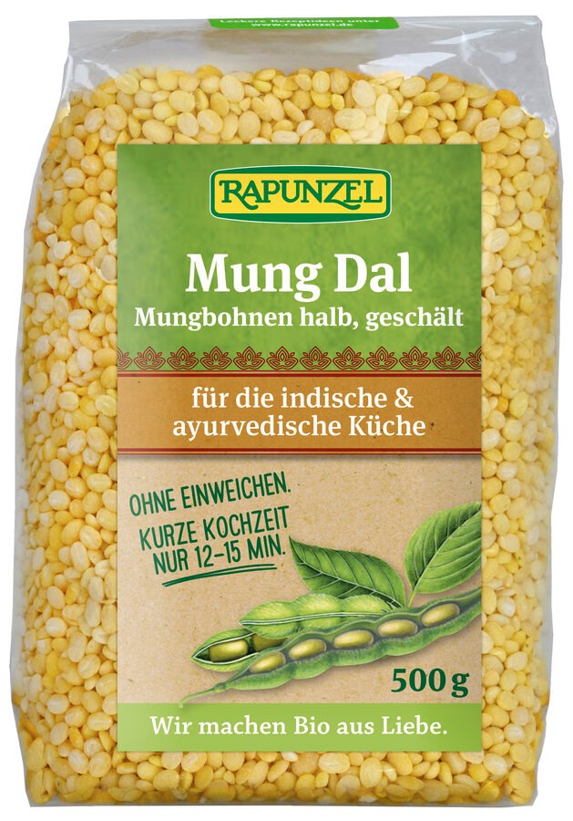 FASOLA MUNG OBRANA POŁÓWKI NA DAL BIO 500 g - RAPUNZEL - obrazek 2