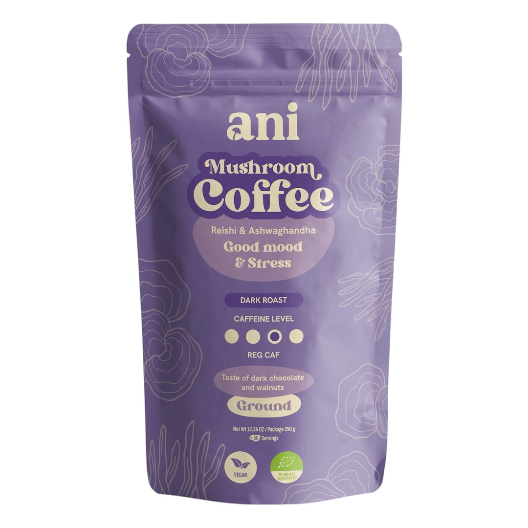 KAWA MIELONA ARABICA Z REISHI I ASHWAGANDHĄ BIO 350 g - ANI