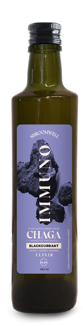 SUPLEMENT DIETY NA ODPORNOŚĆ Z CHAGĄ I CZARNĄ PORZECZKĄ W PŁYNIE 250 ml - SHROOMWELL - obrazek 2
