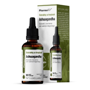 EKSTRAKTY W KROPLACH ASHWAGANDHA BEZGLUTENOWE 30 ml – PHARMOVIT (CLEAN LABEL)
