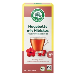 HERBATKA DZIKA RÓŻA Z HIBISKUSEM BIO (20 x 2,5 g) 50 g – LEBENSBAUM