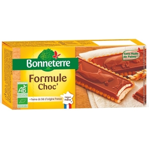 HERBATNIKI Z CZEKOLADĄ Z NADZIENIEM MLECZNYM BIO 125 g – BONNETERRE