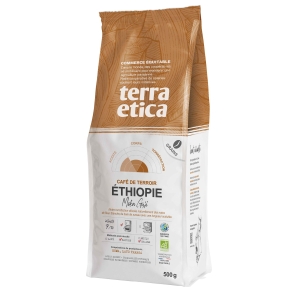 KAWA ZIARNISTA ARABICA 100 % MOKA GUJI ETIOPIA FAIR TRADE BIO 500 g – TERRA ETICA