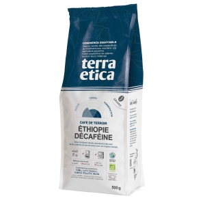 KAWA ZIARNISTA BEZKOFEINOWA ARABICA 100 % ETIOPIA FAIR TRADE BIO 500 g – TERRA ETICA
