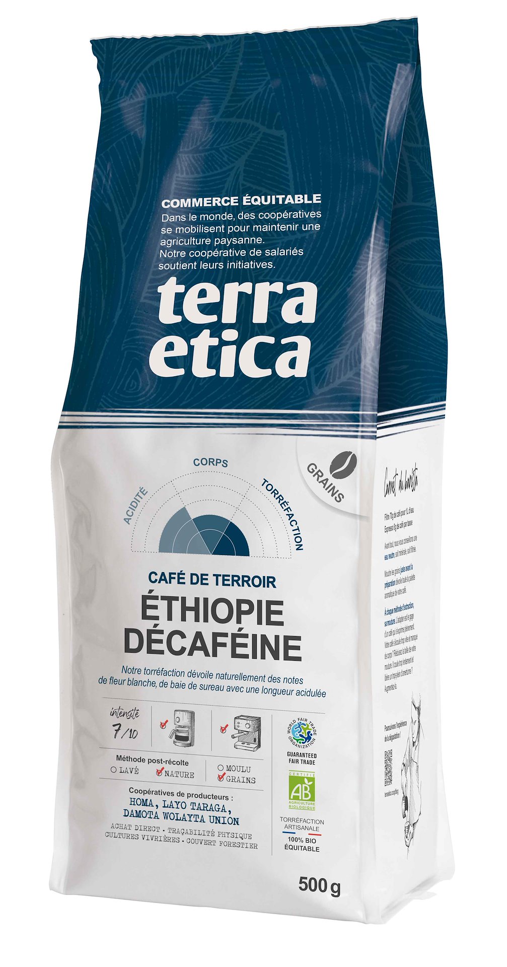 KAWA ZIARNISTA BEZKOFEINOWA ARABICA 100 % ETIOPIA FAIR TRADE BIO 500 g – TERRA ETICA KAWA ZIARNISTA BEZKOFEINOWA ARABICA 100 % ETIOPIA FAIR TRADE BIO 500 g – TERRA ETICA