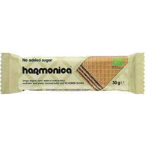 WAFELEK Z SAMOPSZY Z KREMEM MLECZNO – KAKAOWYM BEZ DODATKU CUKRÓW BIO 30 g – HARMONICA