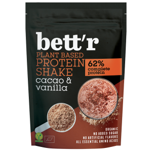 SHAKE PROTEINOWY KAKAO I WANILIA BEZ DODATKU CUKRÓW BIO 500 g – BETT’R