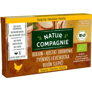 BULION – KOSTKI DROBIOWE BEZ DODATKU CUKRÓW BIO (8 x 11 g) 88 g – NATUR COMPAGNIE