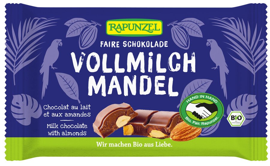 CZEKOLADA MLECZNA Z MIGDAŁAMI BIO 100 g – RAPUNZEL CZEKOLADA MLECZNA Z MIGDAŁAMI BIO 100 g – RAPUNZEL