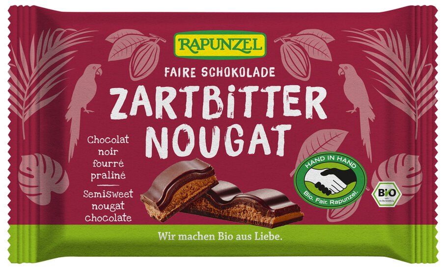 CZEKOLADA GORZKA Z NADZIENIEM NUGATOWYM BIO 100 g – RAPUNZEL CZEKOLADA GORZKA Z NADZIENIEM NUGATOWYM BIO 100 g – RAPUNZEL