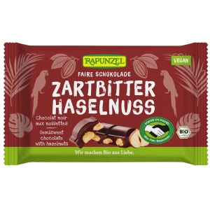 CZEKOLADA GORZKA Z ORZECHAMI LASKOWYMI BIO 100 g – RAPUNZEL