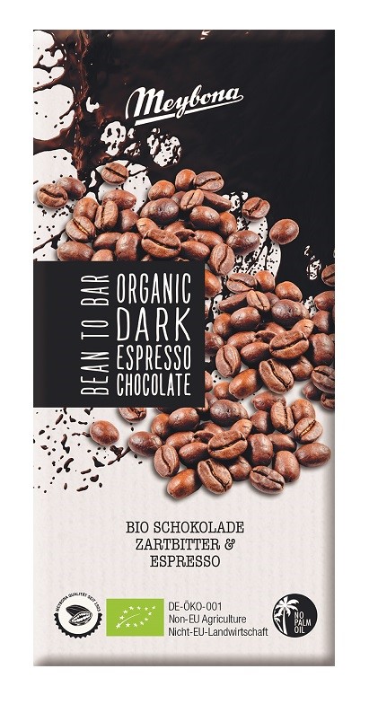 CZEKOLADA GORZKA Z KRUSZONYMI ZIARNAMI KAWY ESPRESSO BIO 100 g – MEYBONA CZEKOLADA GORZKA Z KRUSZONYMI ZIARNAMI KAWY ESPRESSO BIO 100 g – MEYBONA
