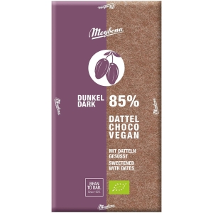 TABLICZKA KAKAOWA 85 % SŁODZONA DAKTYLAMI BIO 80 g – MEYBONA
